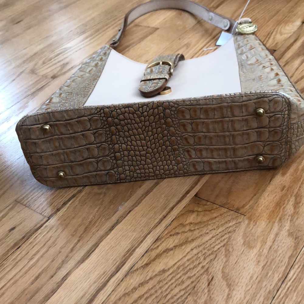 BRAHMIN CROC ITALIAN LEATHER SHOULDER PURSE - Picture 4 of 8
